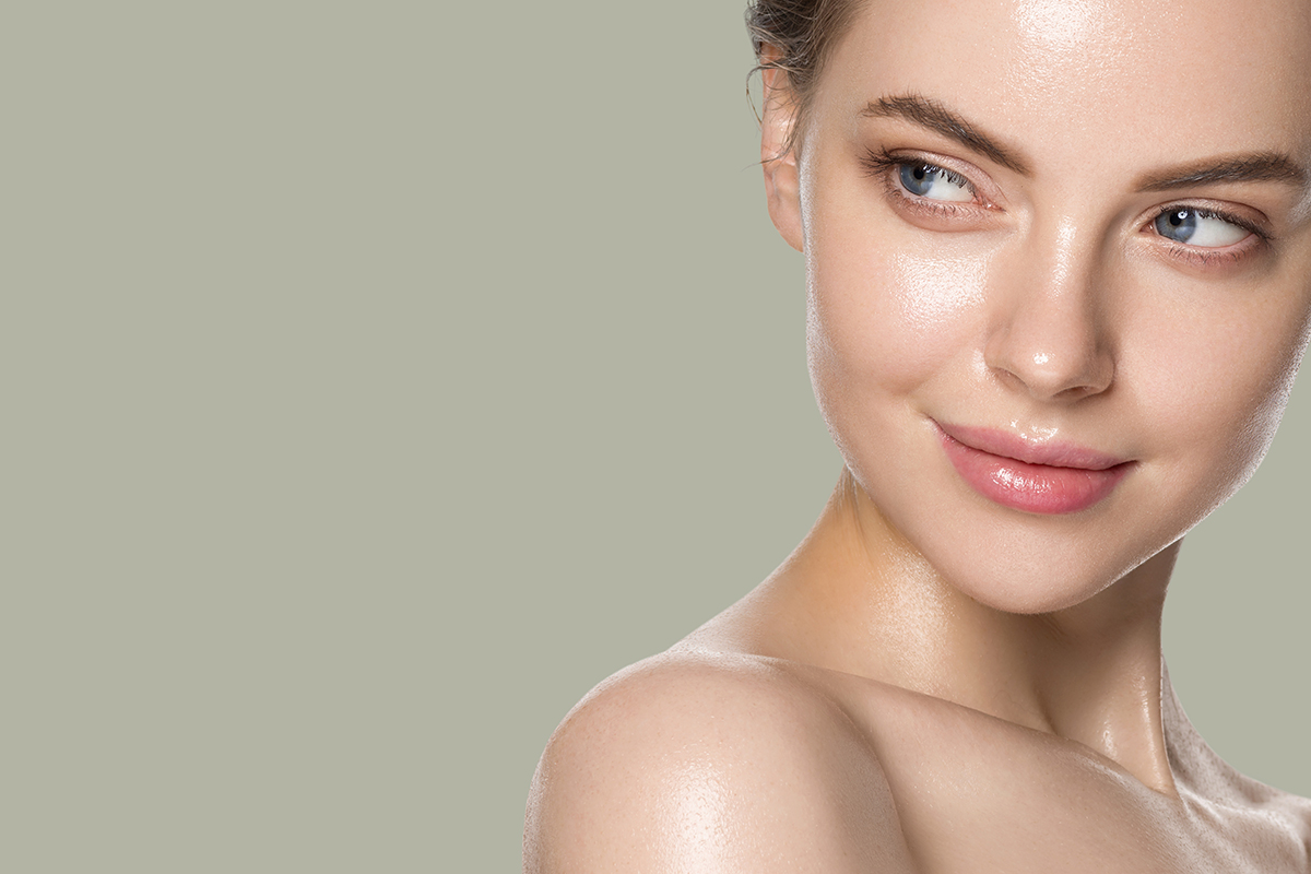 Beauty woman healthy skin natural make up clean fresh skin cosmetic